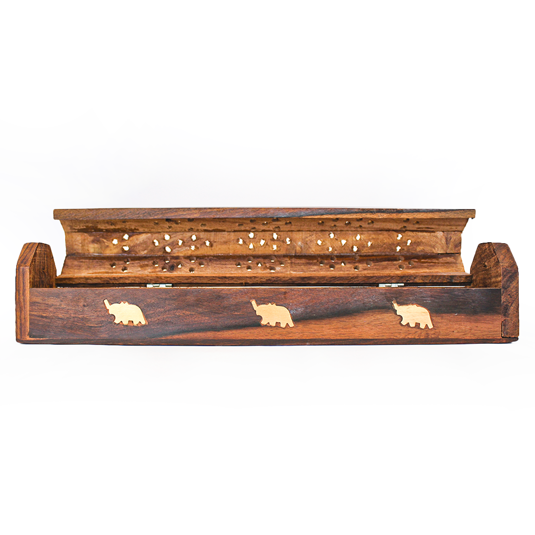 Ash Wooden Box - Elephant Design