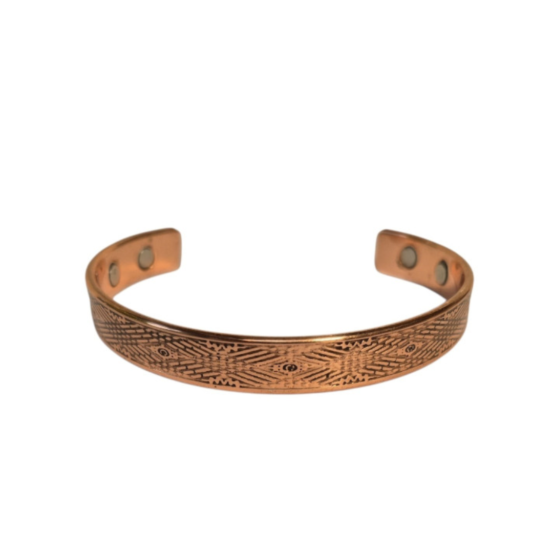 Copper Bangel Diamond wave