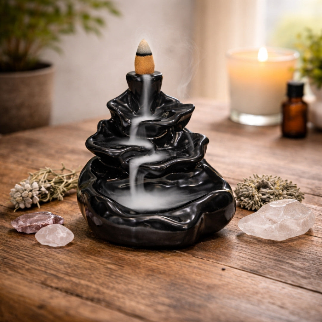 Water Fountain Backflow Incense Burner – Ceramic