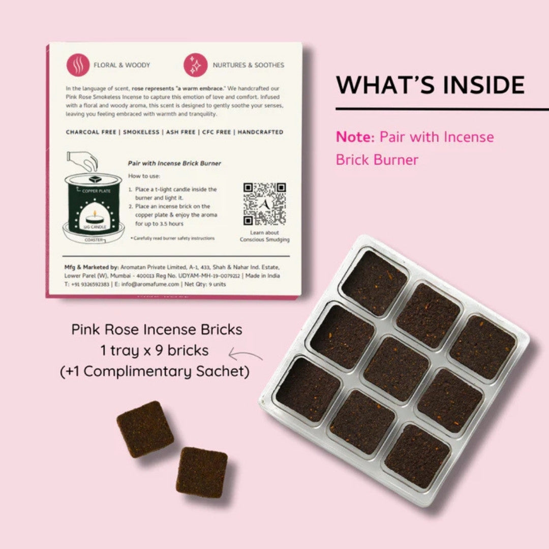 Pink Rose Incense Bricks