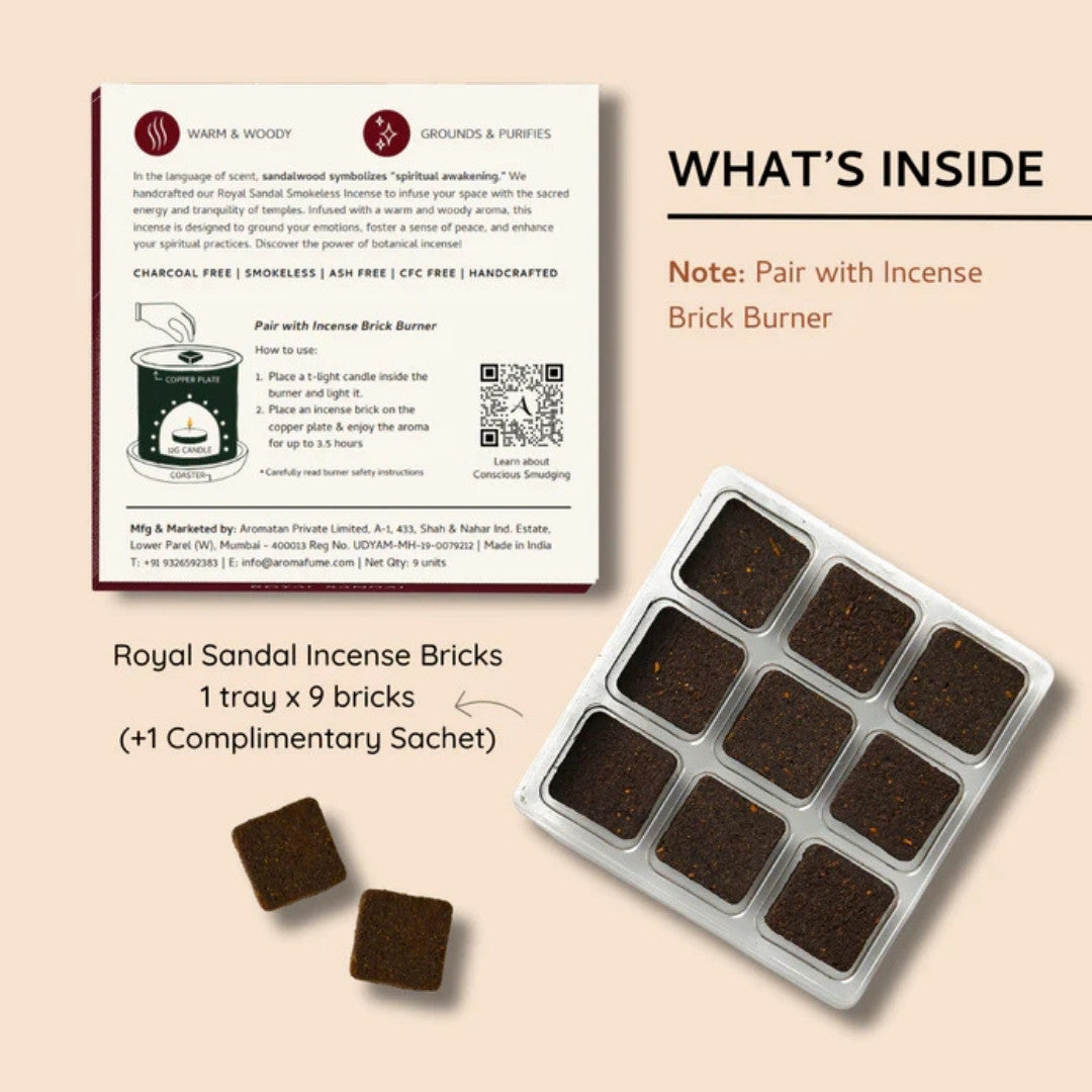Royal Sandal Incense Bricks