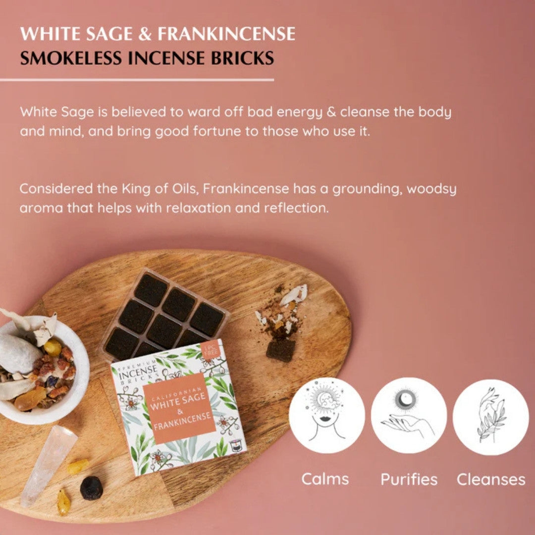 Californian White Sage and Frankincense Incense Bricks