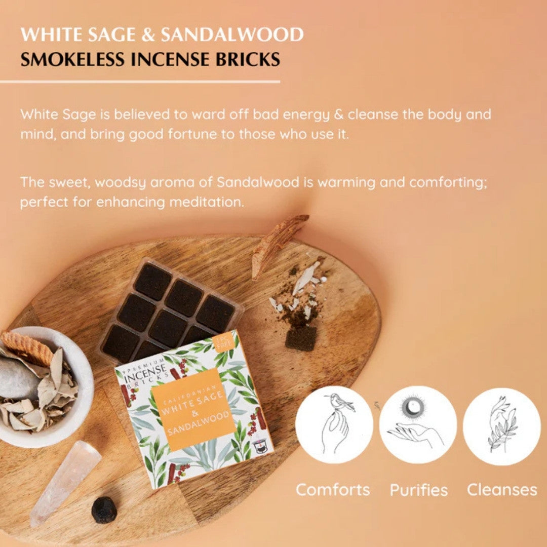 Californian White Sage and Sandalwood Incense Bricks