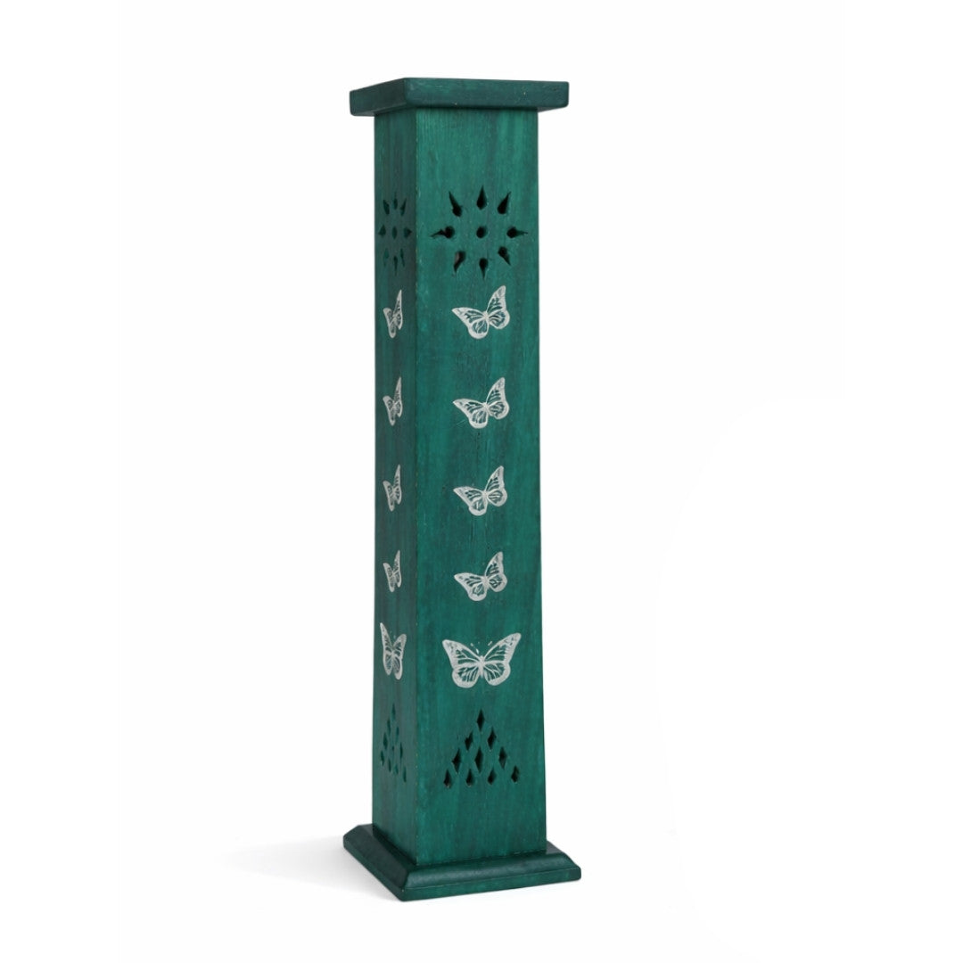 Butterfly Tower Incense Holder – Wooden (Coloured)