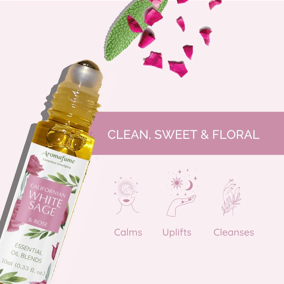 Californian White Sage & Rose Roll On Perfume