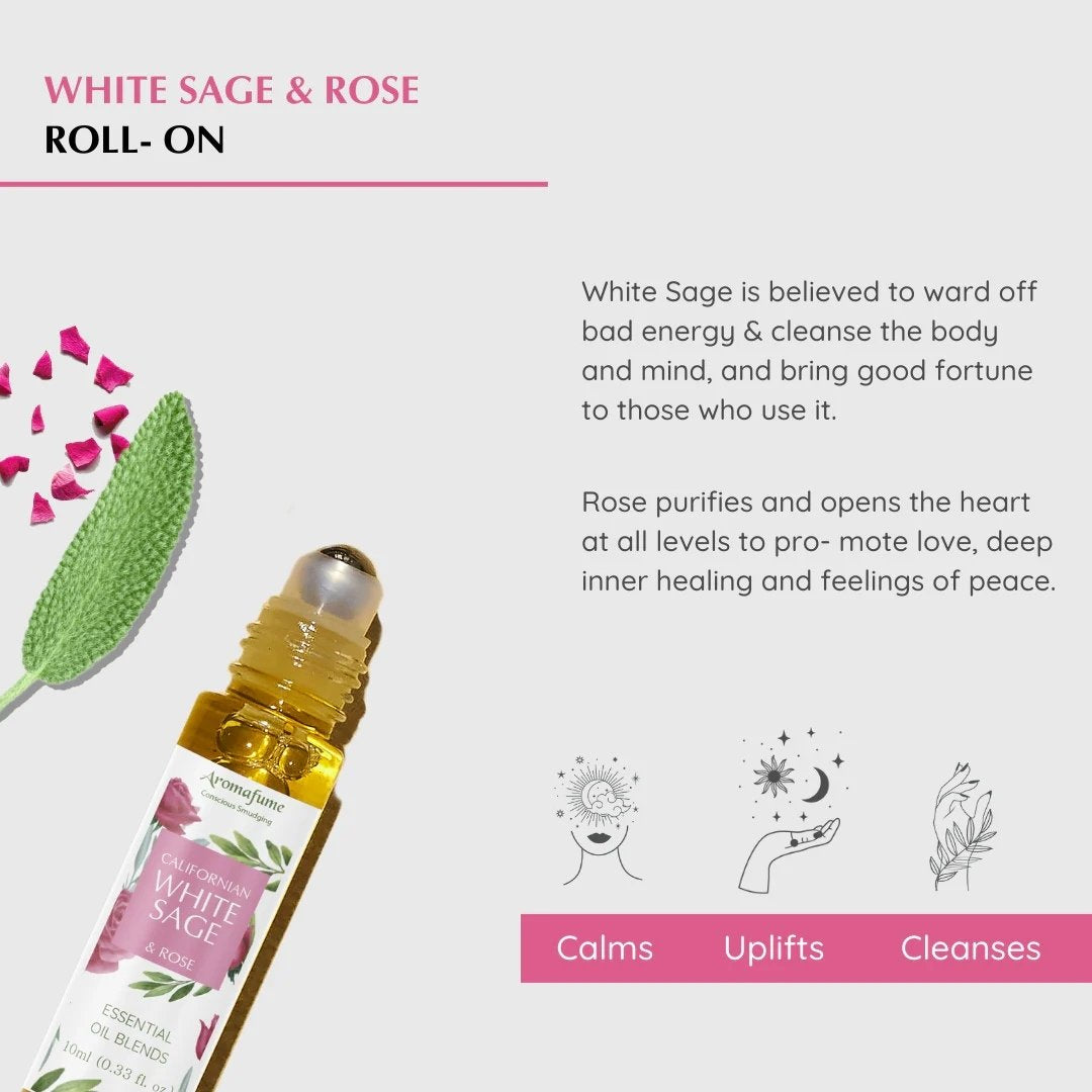 Californian White Sage & Rose Roll On Perfume