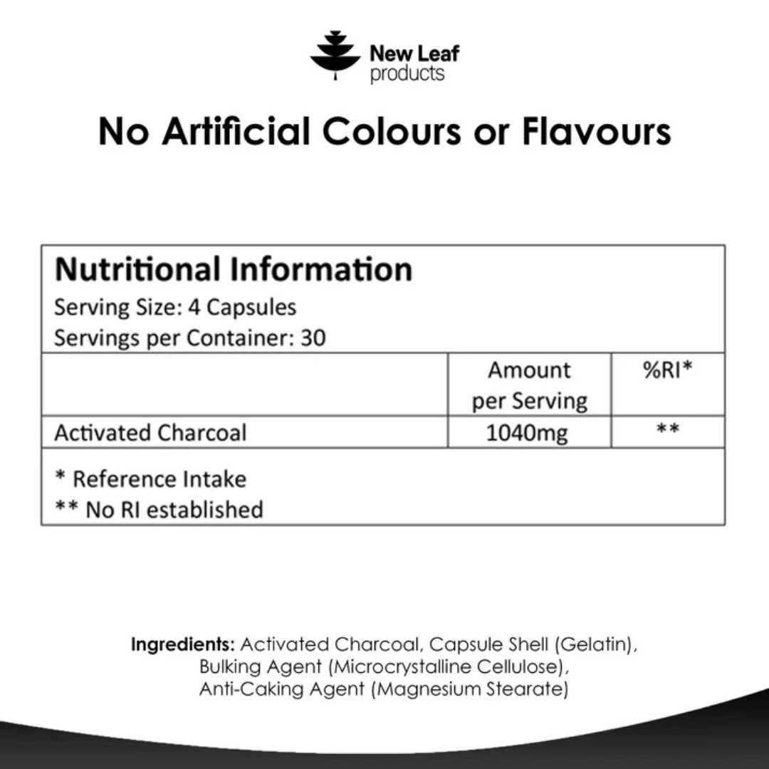 Activated Charcoal Capsules 1040mg