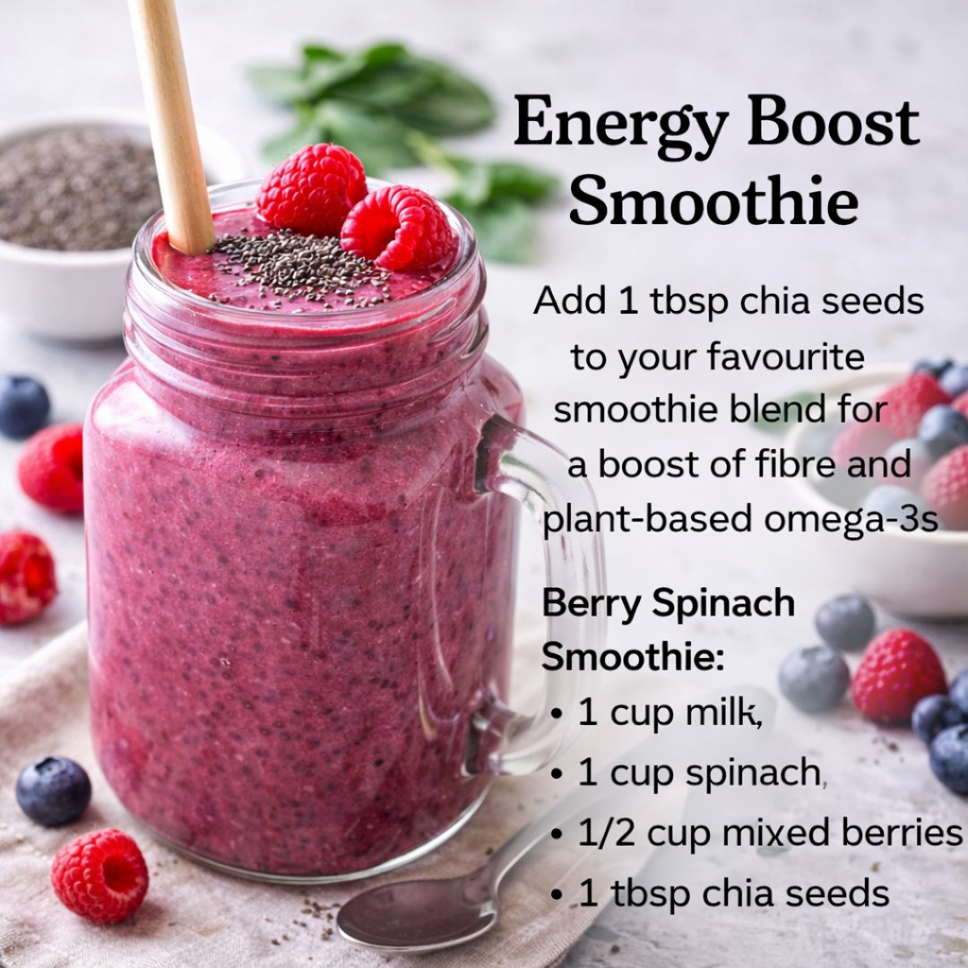 Chia Seeds 100g – Fibre, Omega-3 & Energy Support