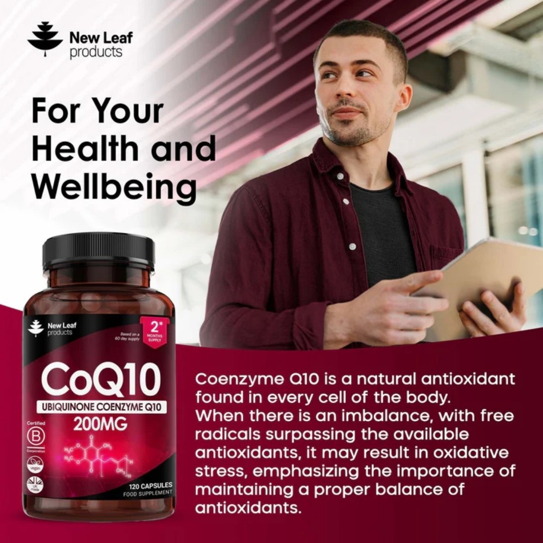 CoQ10 Capsules 200mg – Ubiquinone Coenzyme Q10