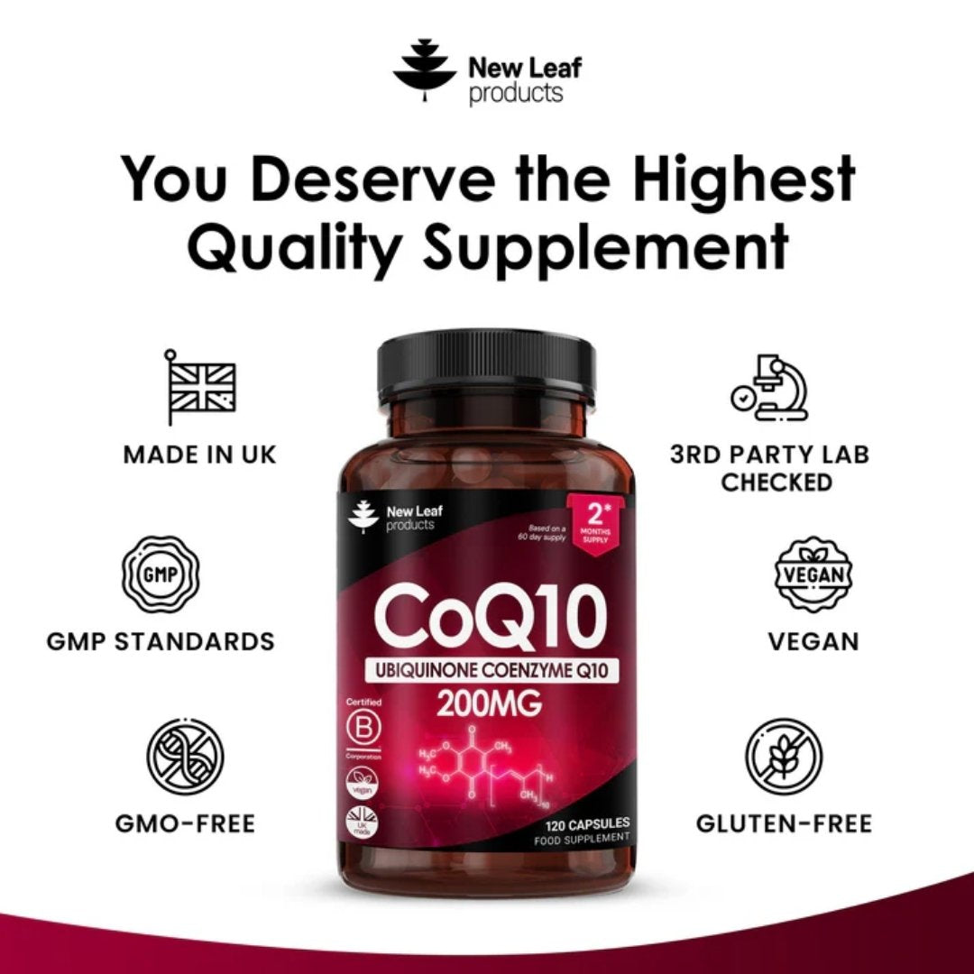 CoQ10 Capsules 200mg – Ubiquinone Coenzyme Q10