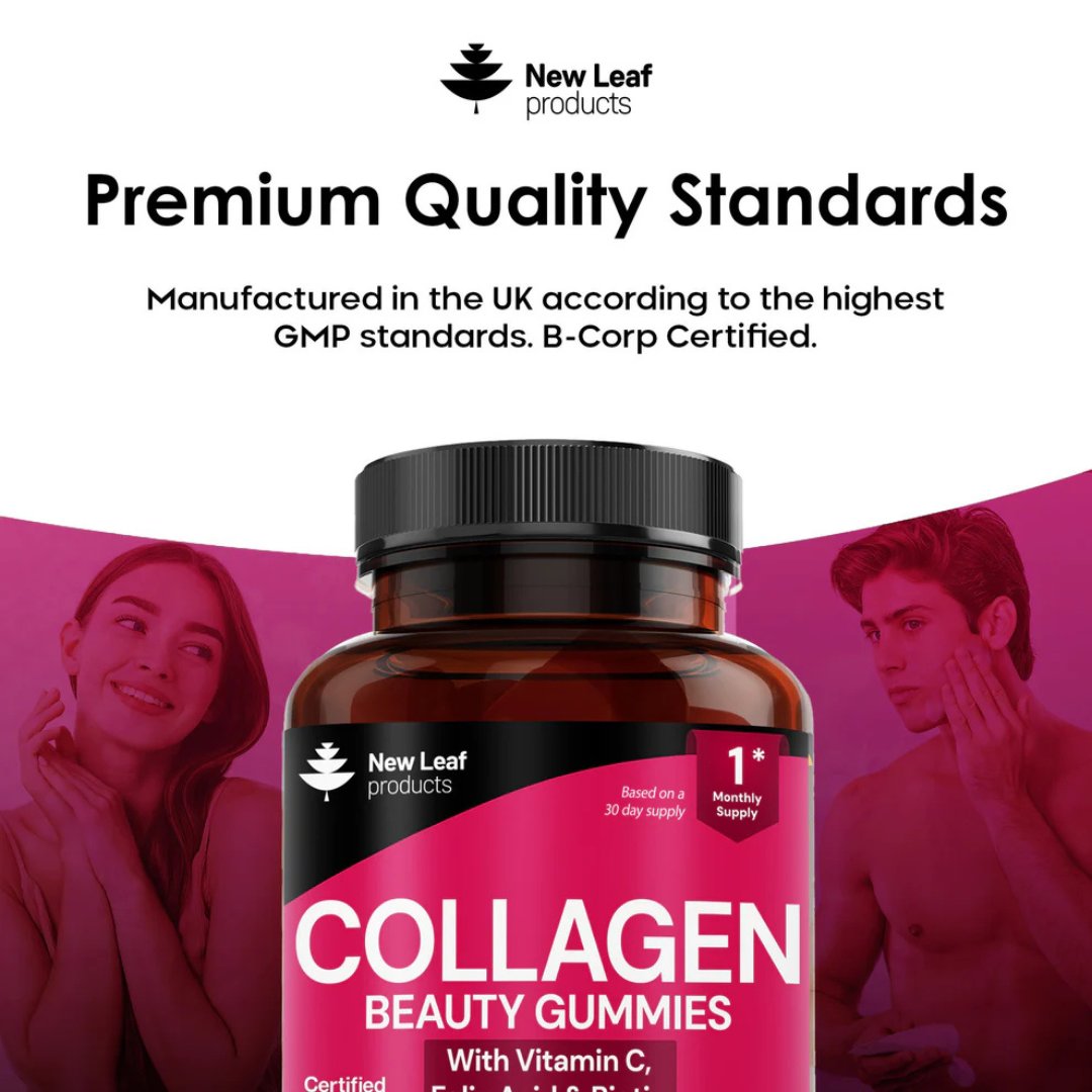 Collagen Beauty Gummies with Vitamin C, Folic Acid & Biotin