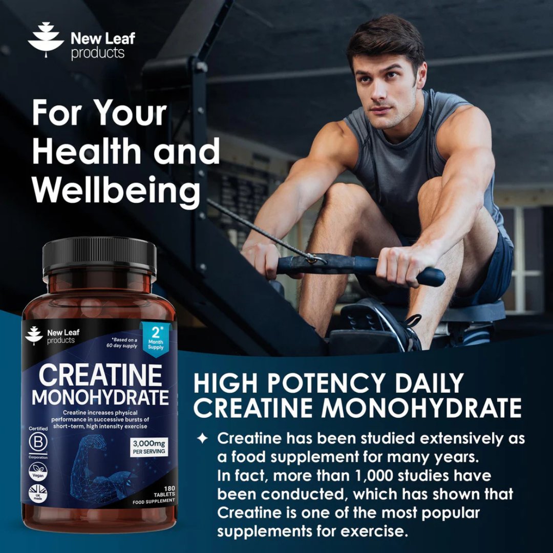 Creatine Monohydrate Tablets 3000mg 2 months