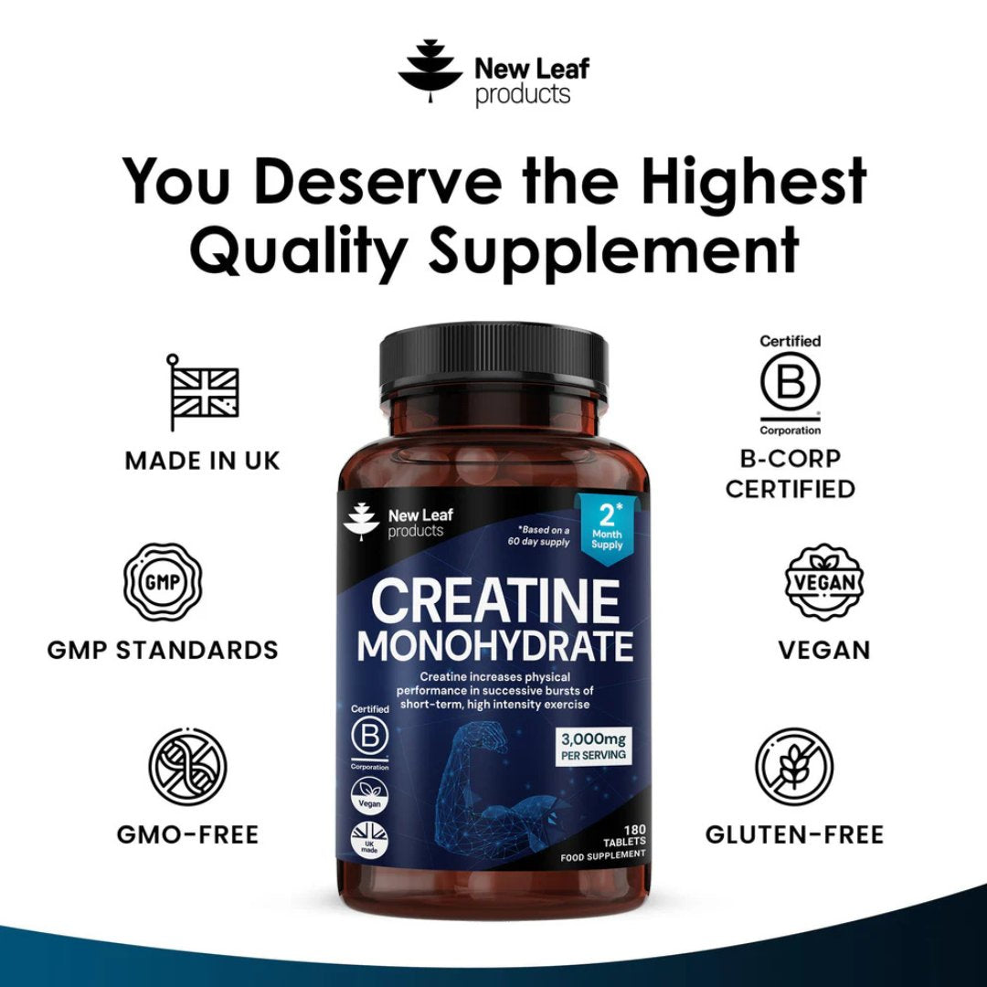 Creatine Monohydrate Tablets 3000mg 2 months