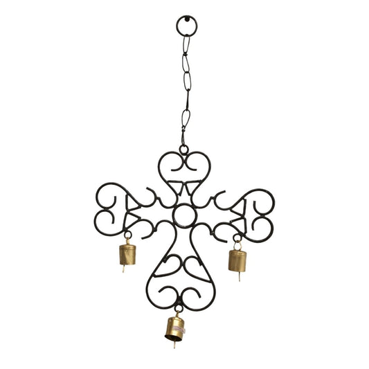 Cross Windchime – Metal Hanging Bells