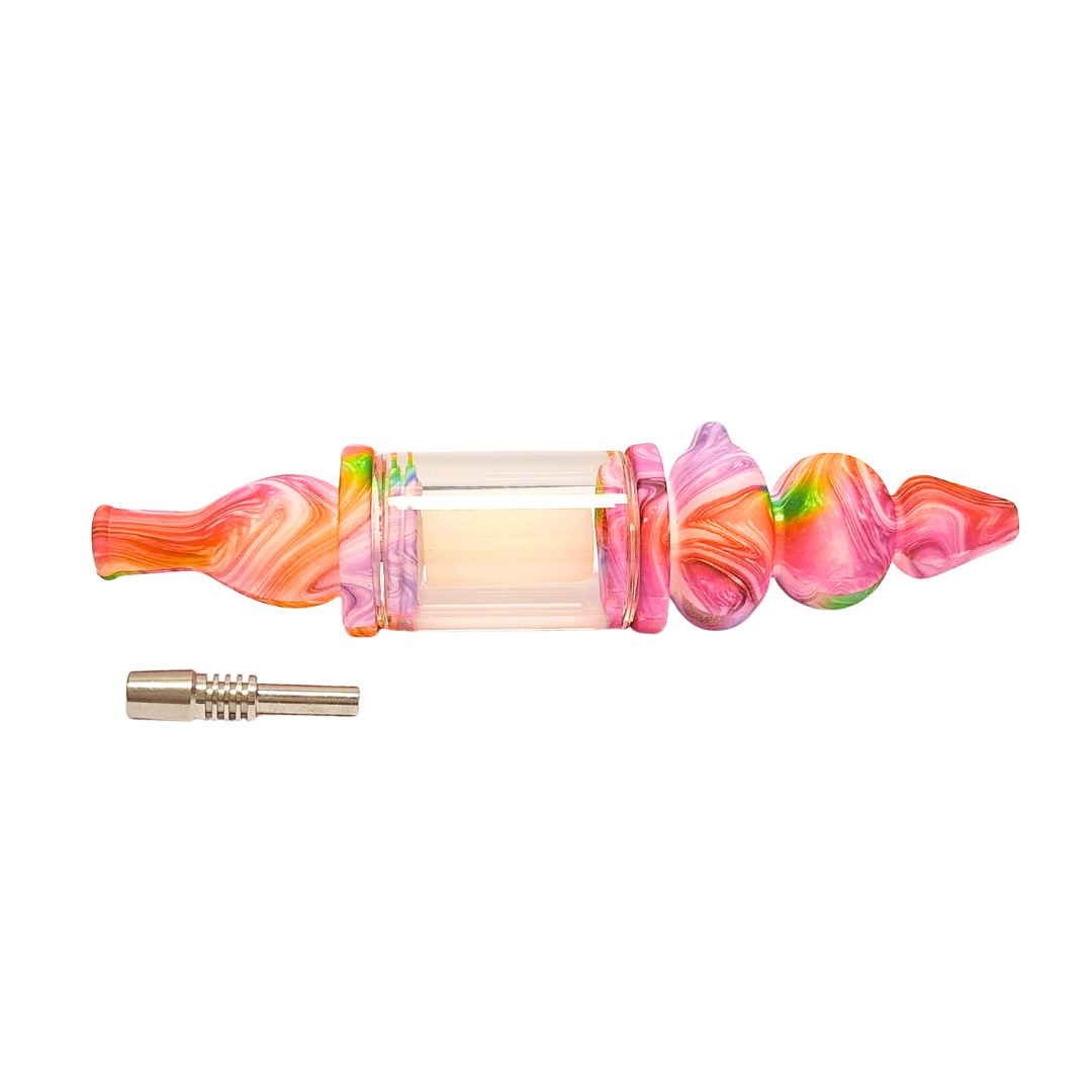 Glass & Silicone Nectar Collector – Assorted Colours