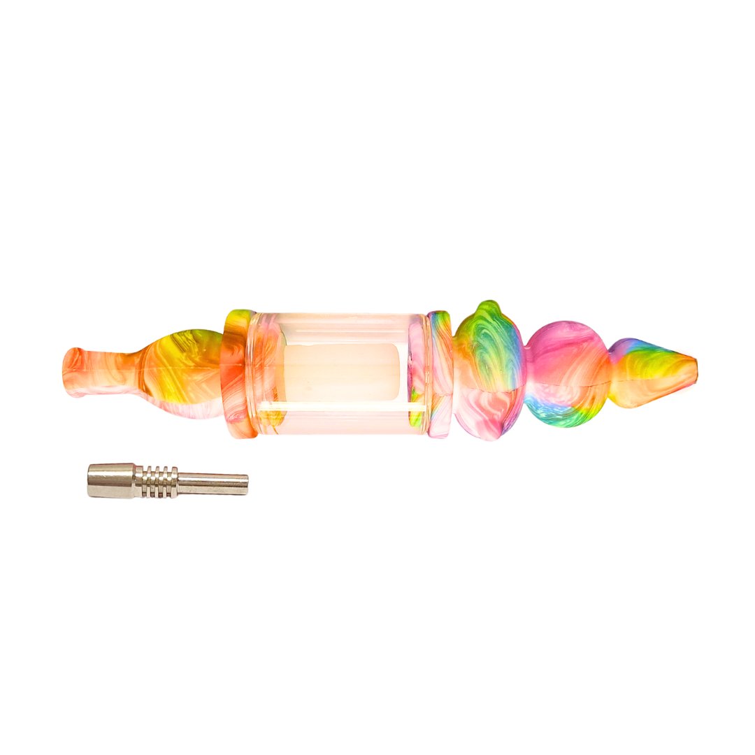 Glass & Silicone Nectar Collector – Assorted Colours