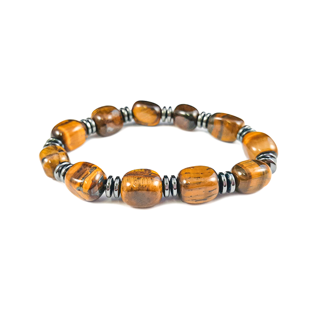 Nugget & Haematite Abacus Bracelet