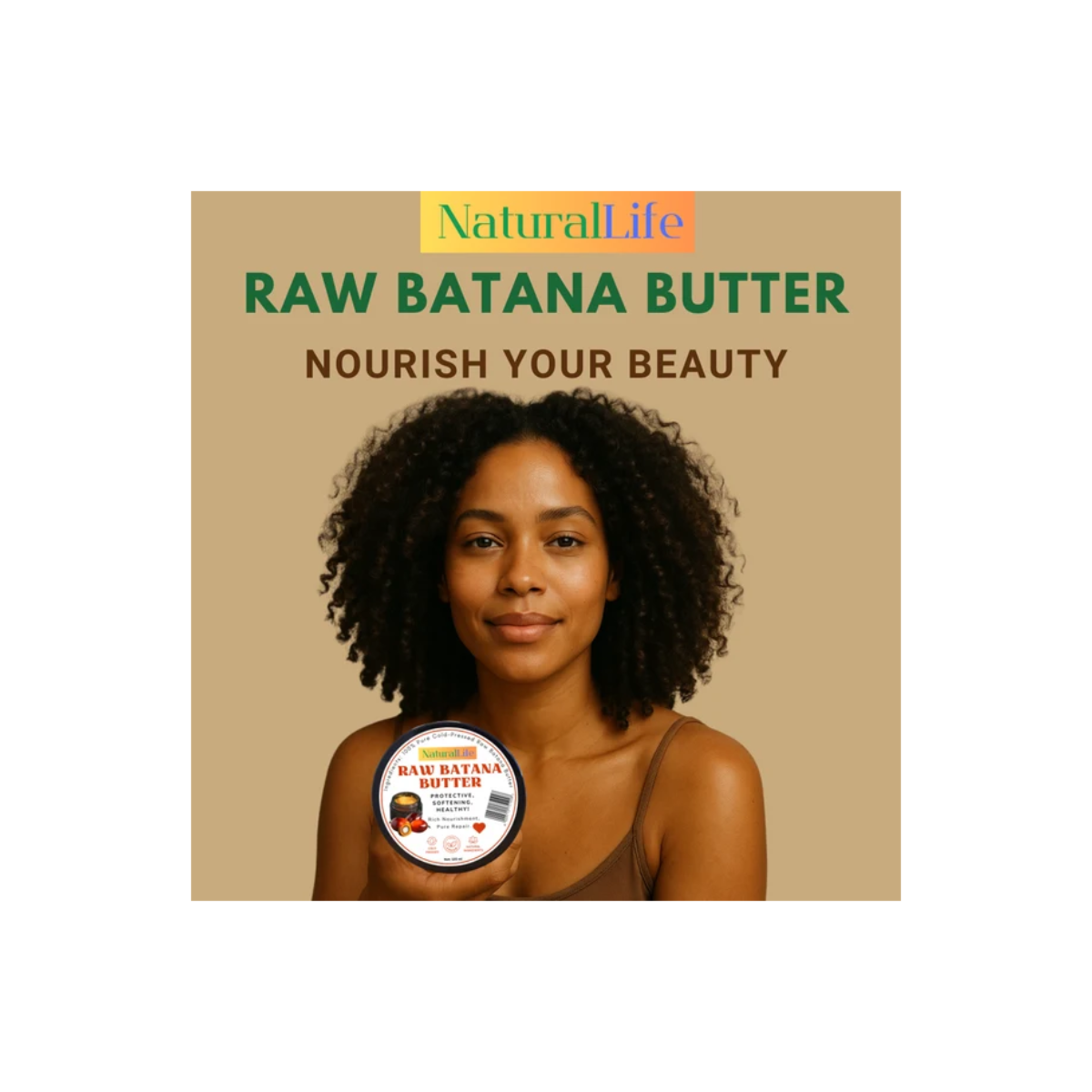 NaturalLife 100% Pure Cold-Pressed Raw Batana Butter 120ml