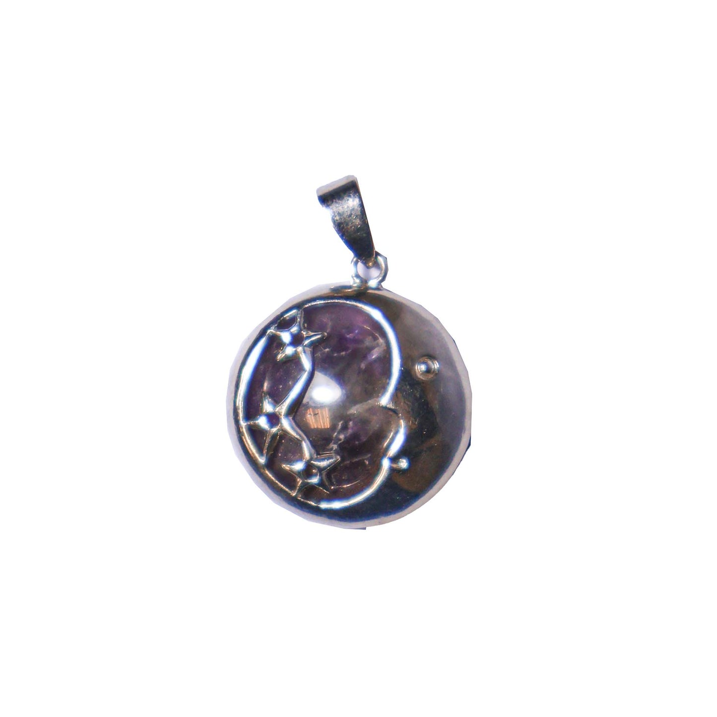Amethyst Moon & Stars Pendant