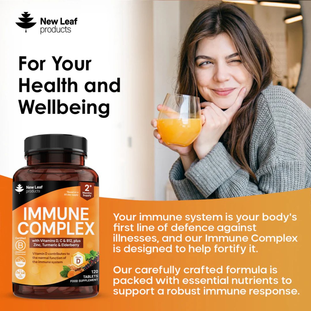 Immune Complex Tablets with Vitamins, Zinc, Turmeric & Elderberry