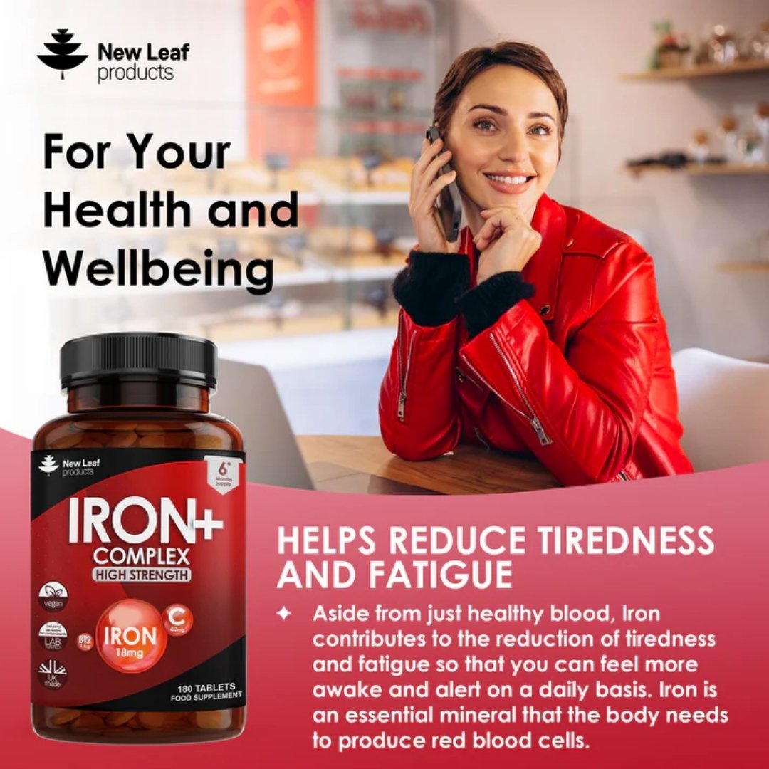 Iron Complex Tablets 18mg with Vitamin C & B12