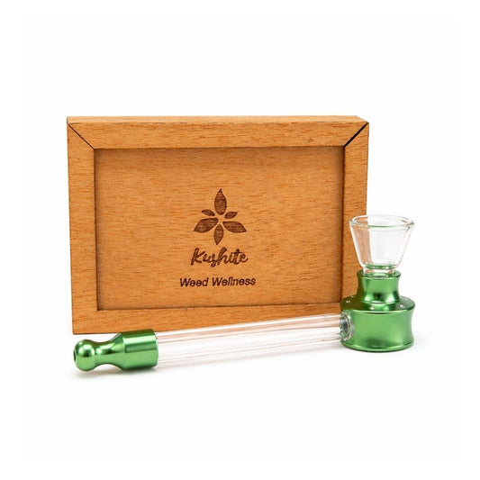 Kushite Wooden Stash Box & Pipe