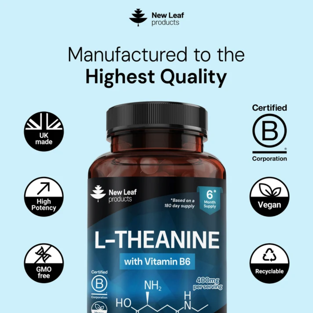 L-Theanine + Vitamin B6 | 120 Capsules