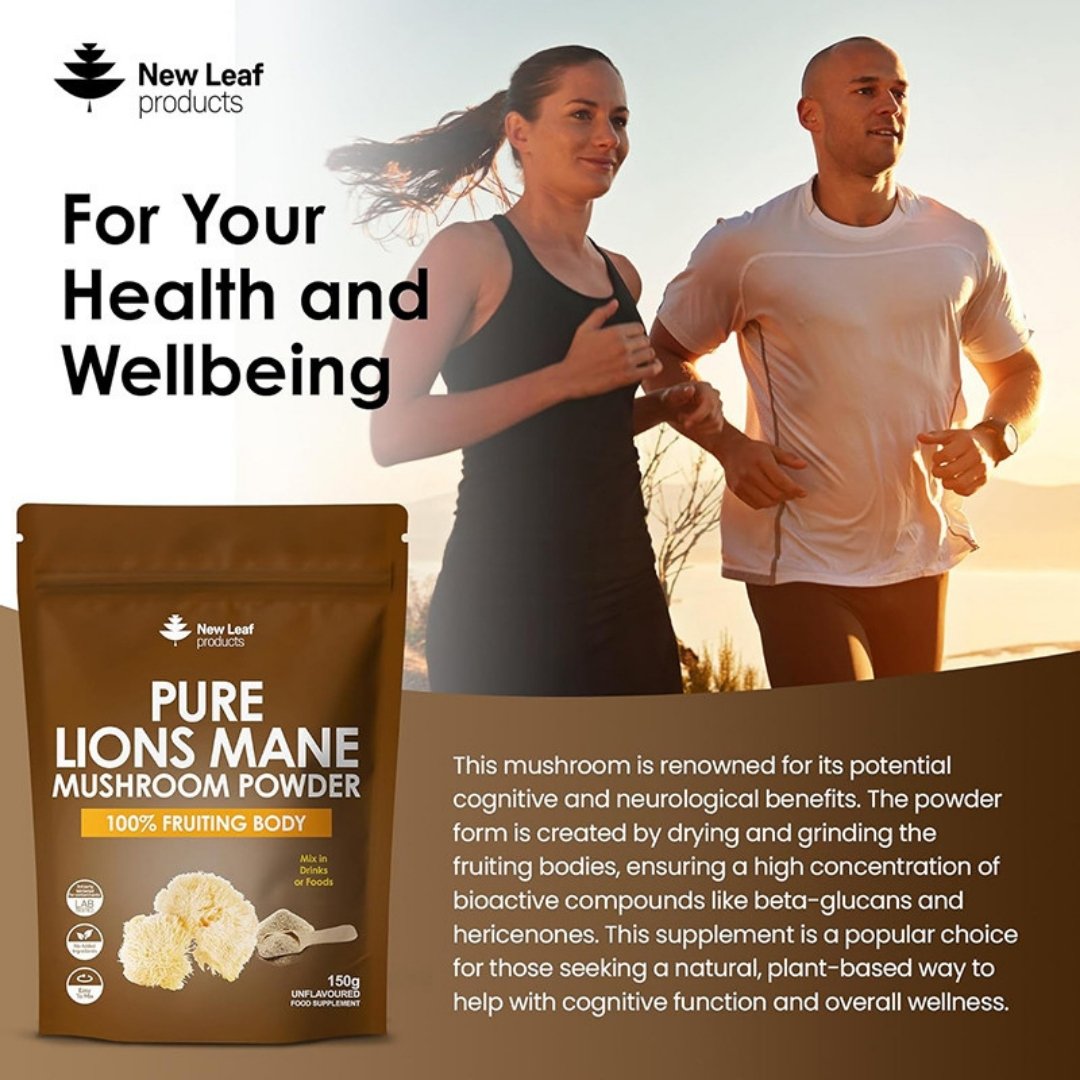 Pure Lions Mane Mushroom Powder | 100% Fruiting Body