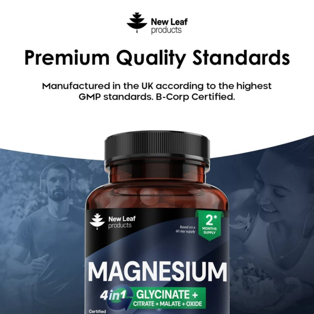 Magnesium 4-in-1 Complex – 381mg Elemental (Glycinate, Malate, Citrate & Oxide)
