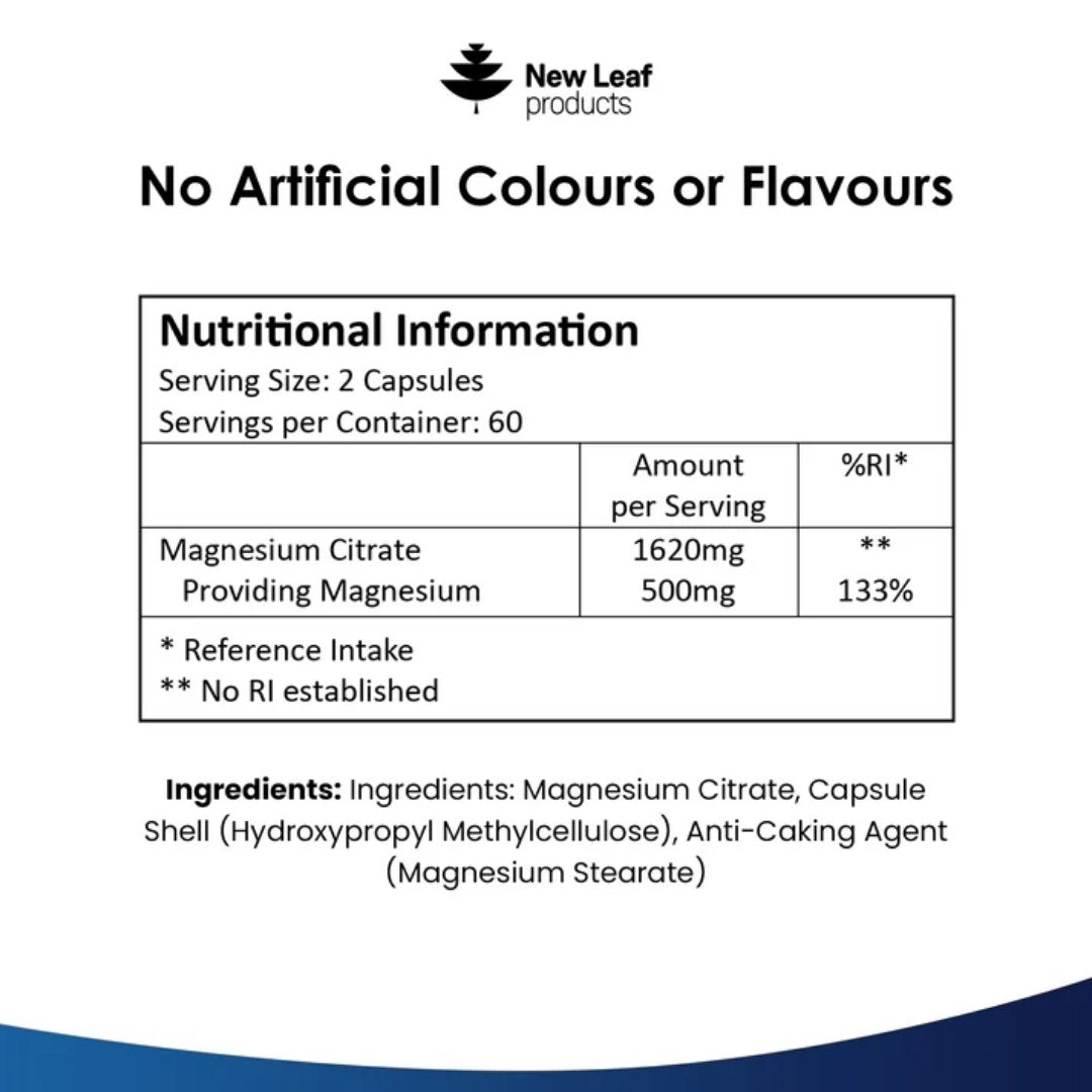 Magnesium Citrate Capsules 1620mg