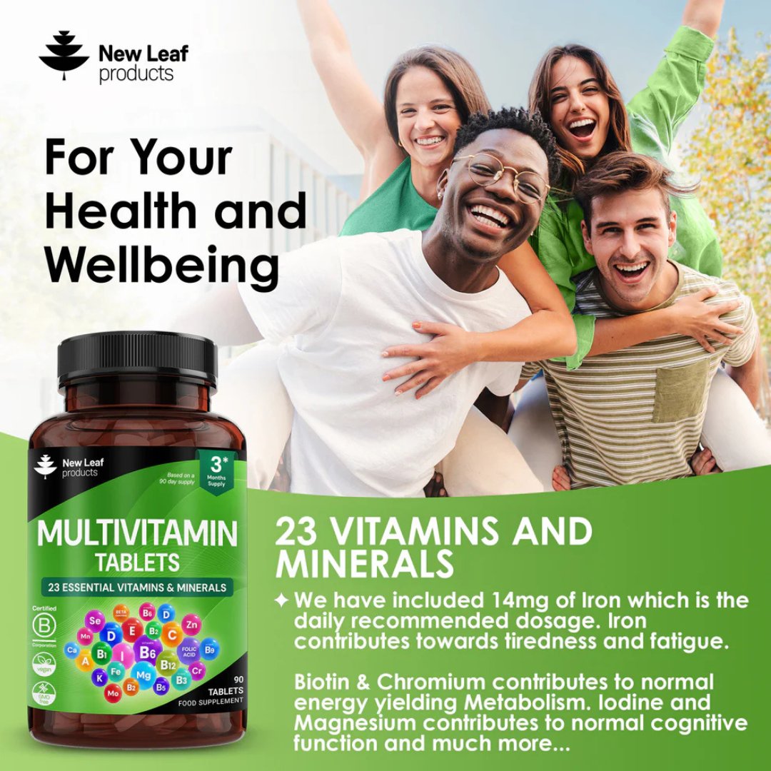 Multivitamin Tablets – 23 Essential Vitamins & Minerals