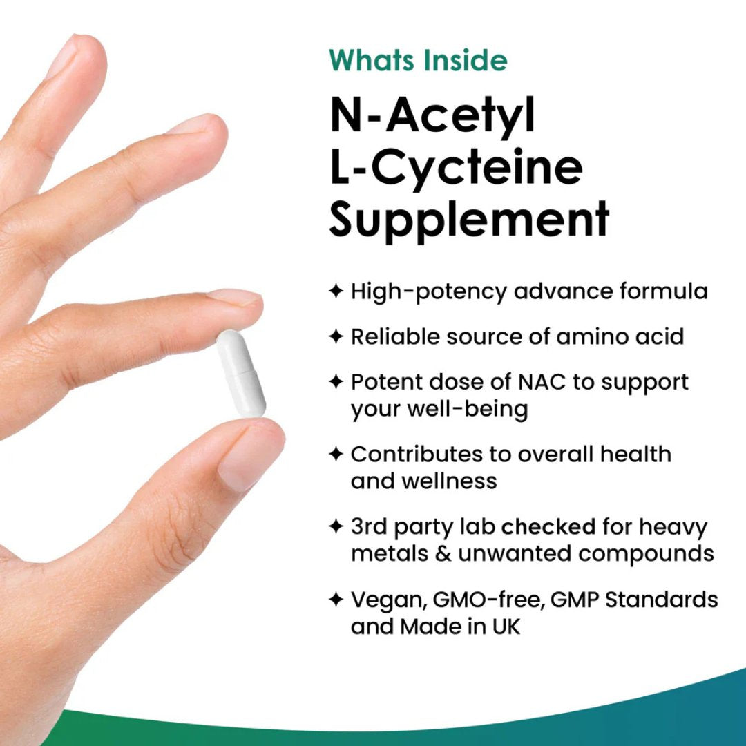 NAC Capsules 600mg – N-Acetyl Cysteine