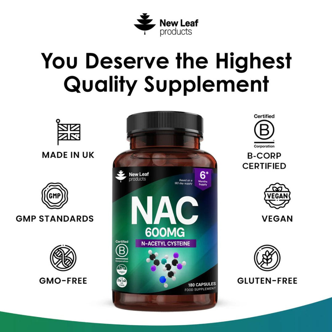 NAC Capsules 600mg – N-Acetyl Cysteine