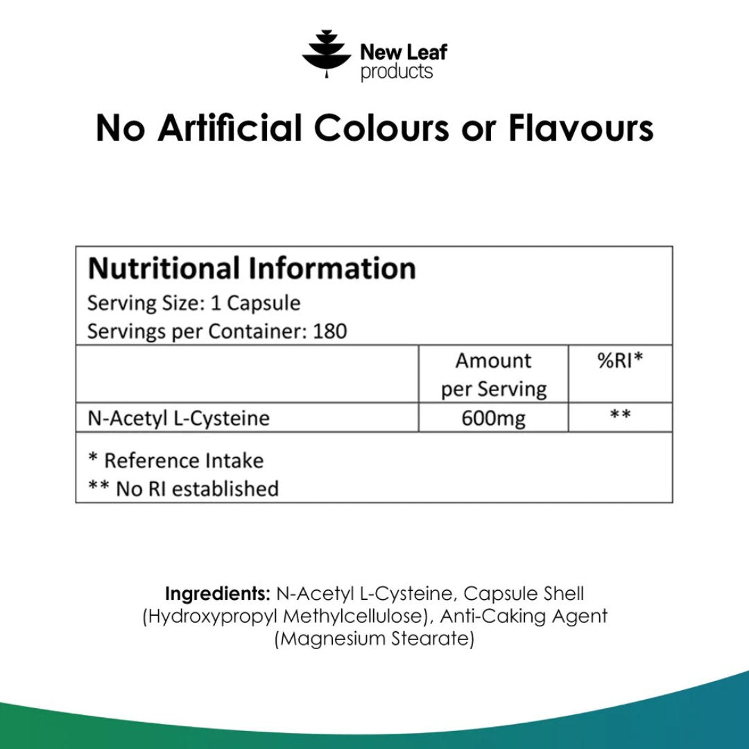 NAC Capsules 600mg – N-Acetyl Cysteine