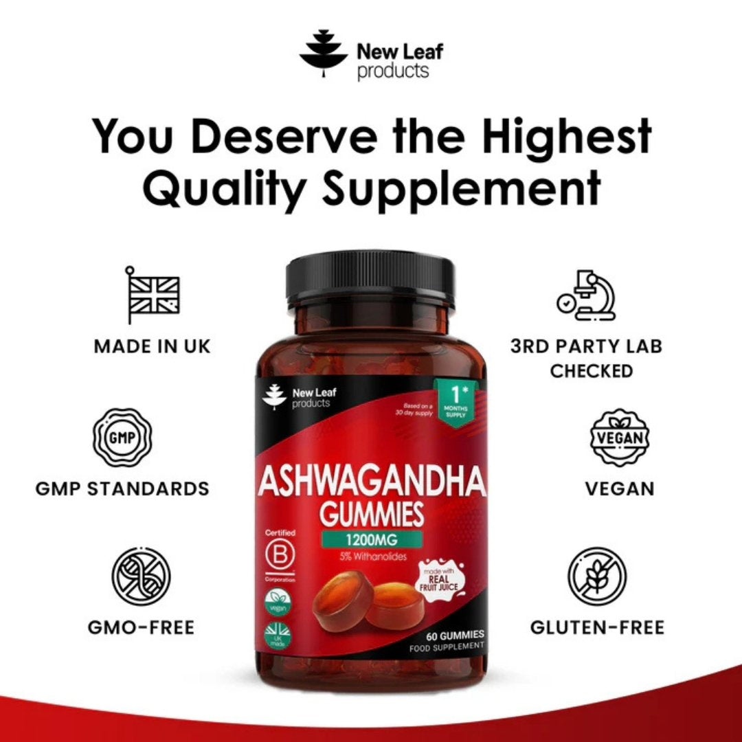 Ashwagandha Gummies 1200mg – 5% Withanolides