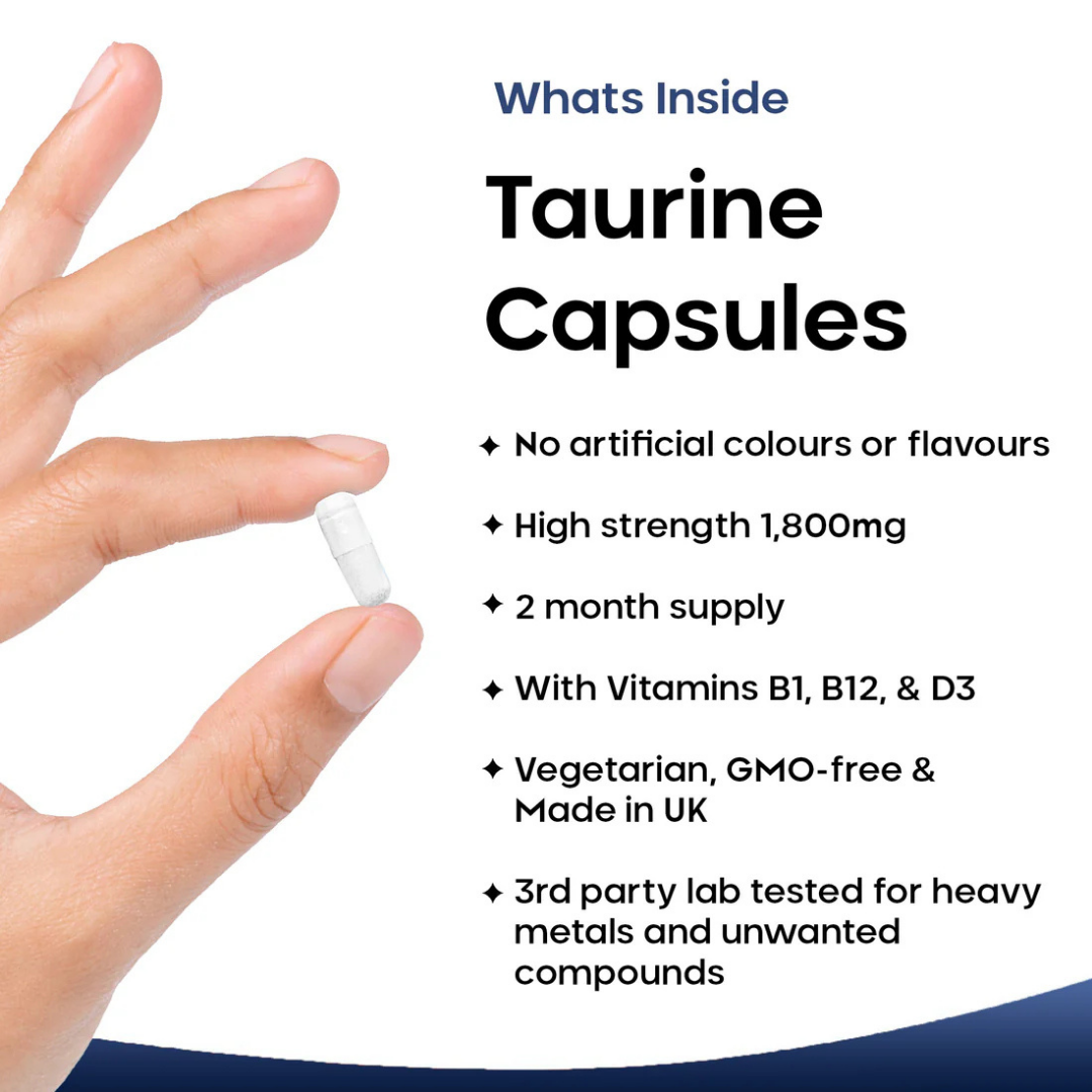 New Leaf - Taurine Capsules with Vitamins B1, B12, D3