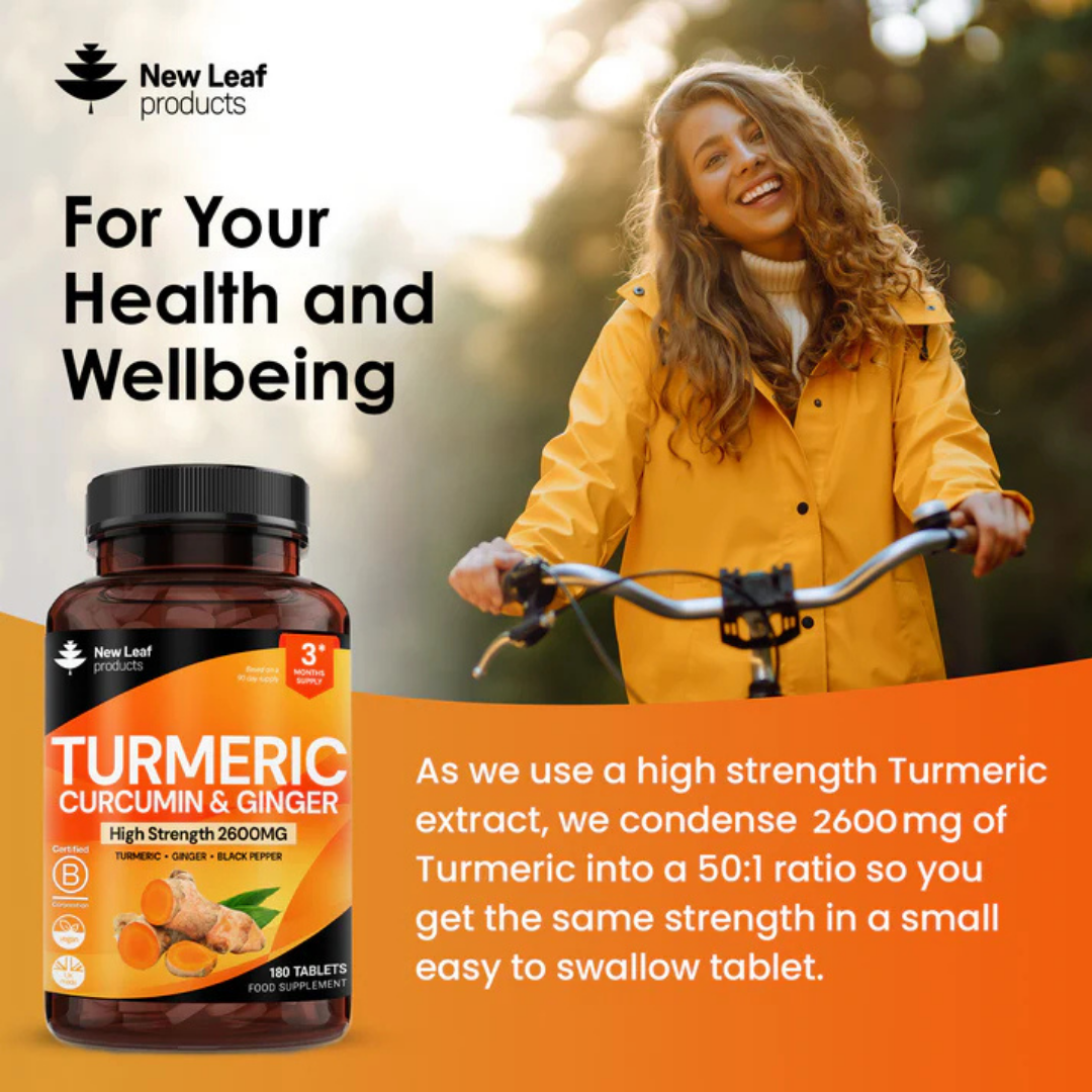 New Leaf - Turmeric Curcumin & Ginger Tablets High Strength