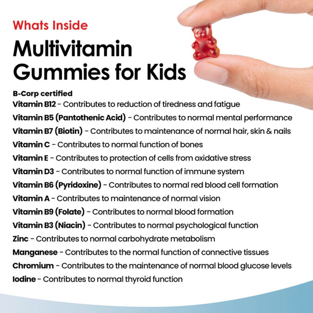 Kids Multivitamin Gummies – 15 Essential Vitamins & Minerals