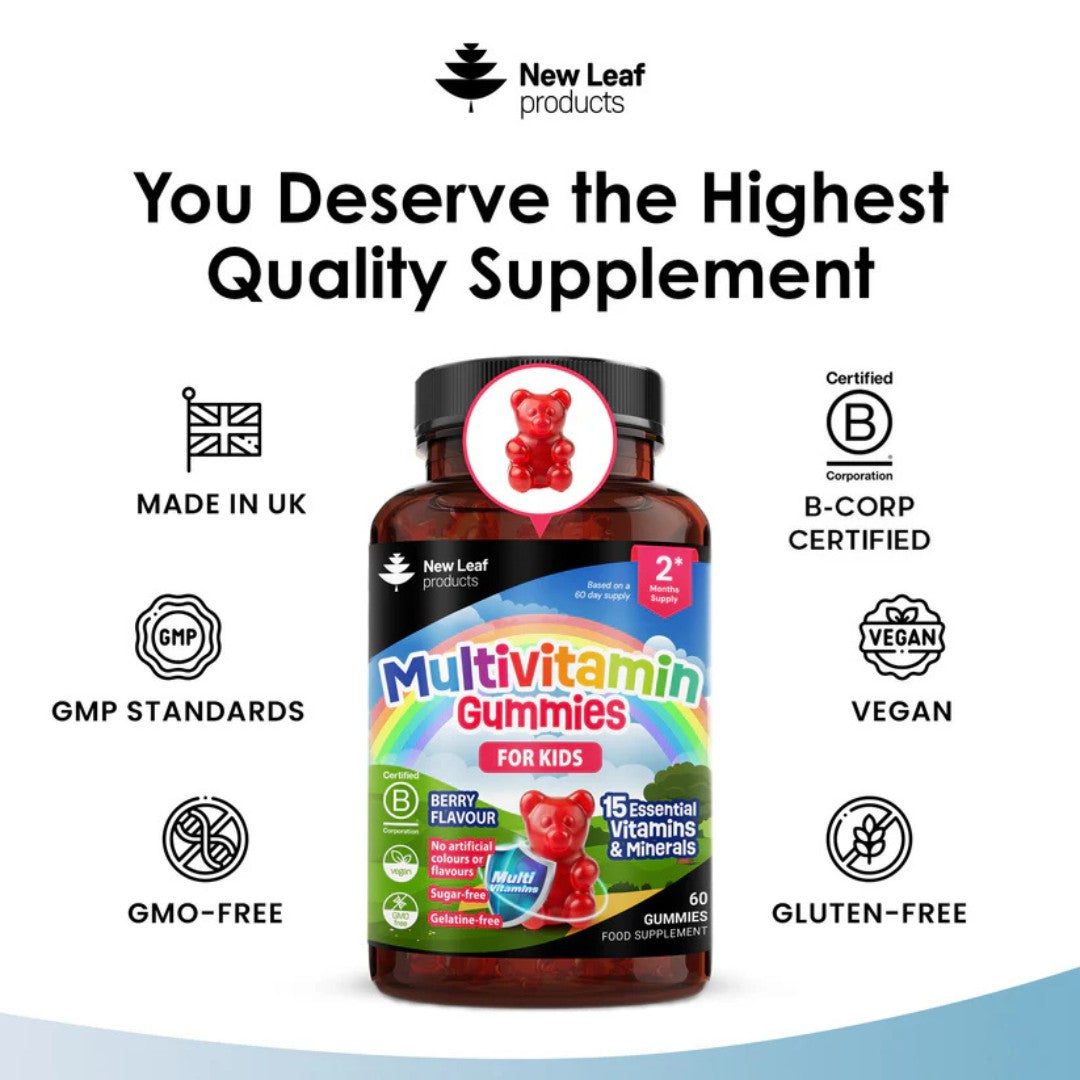 Kids Multivitamin Gummies – 15 Essential Vitamins & Minerals