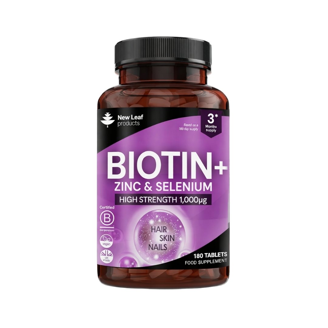 New Leaf Biotin Tablets with Zinc and Selenium High Strength