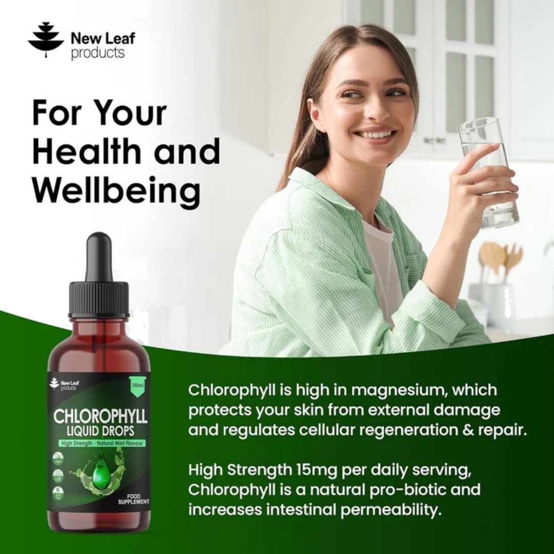 Chlorophyll Liquid Drops 15mg | Natural Mint Flavour