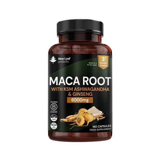 Maca Root Capsules 6000mg with KSM Ashwagandha & Ginseng