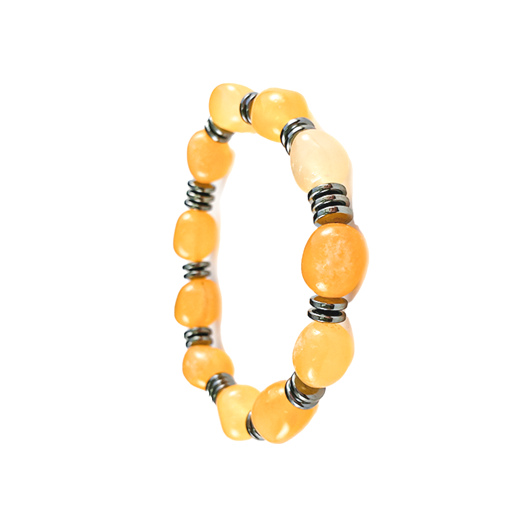 Nugget & Haematite Abacus Bracelet