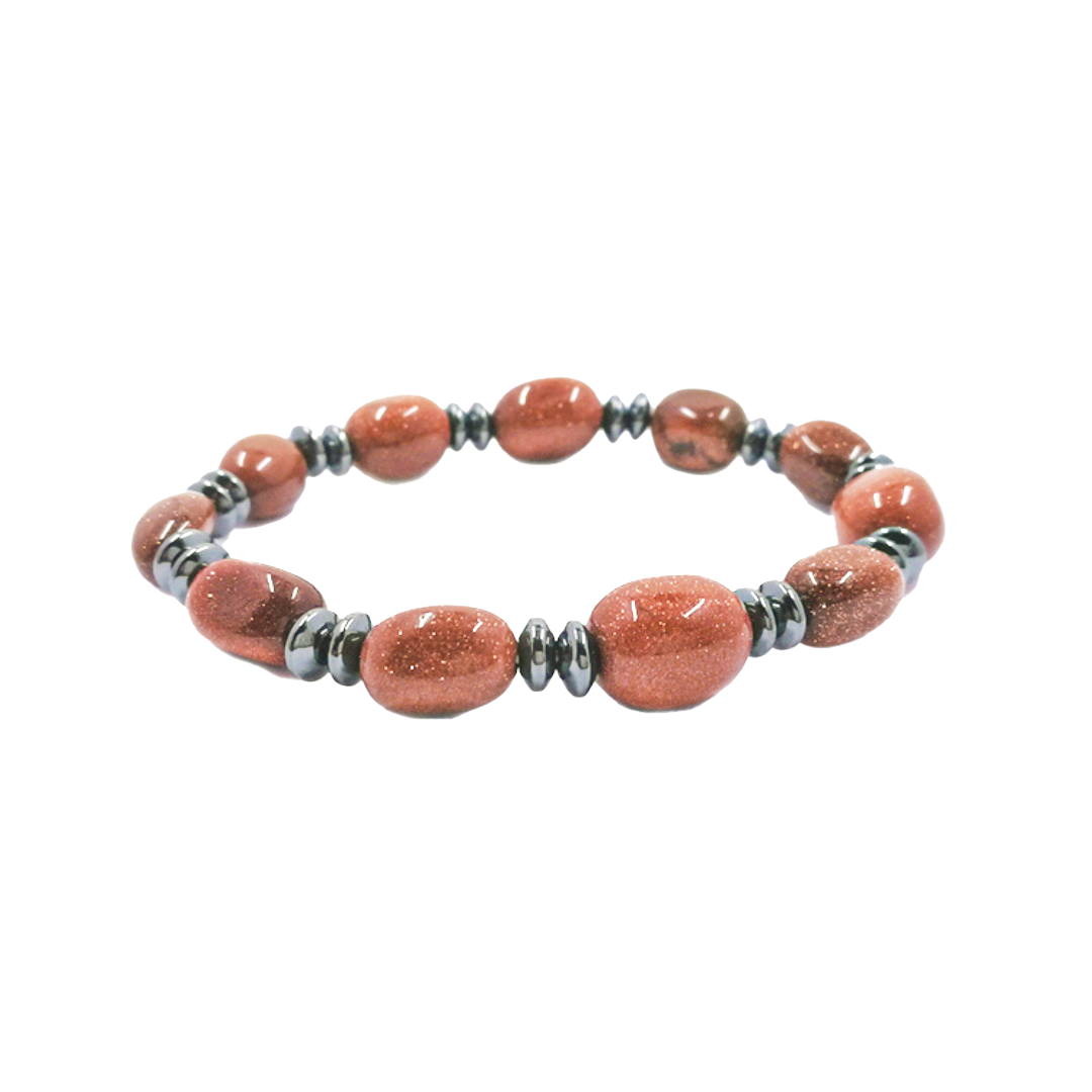 Nugget & Haematite Abacus Bracelet