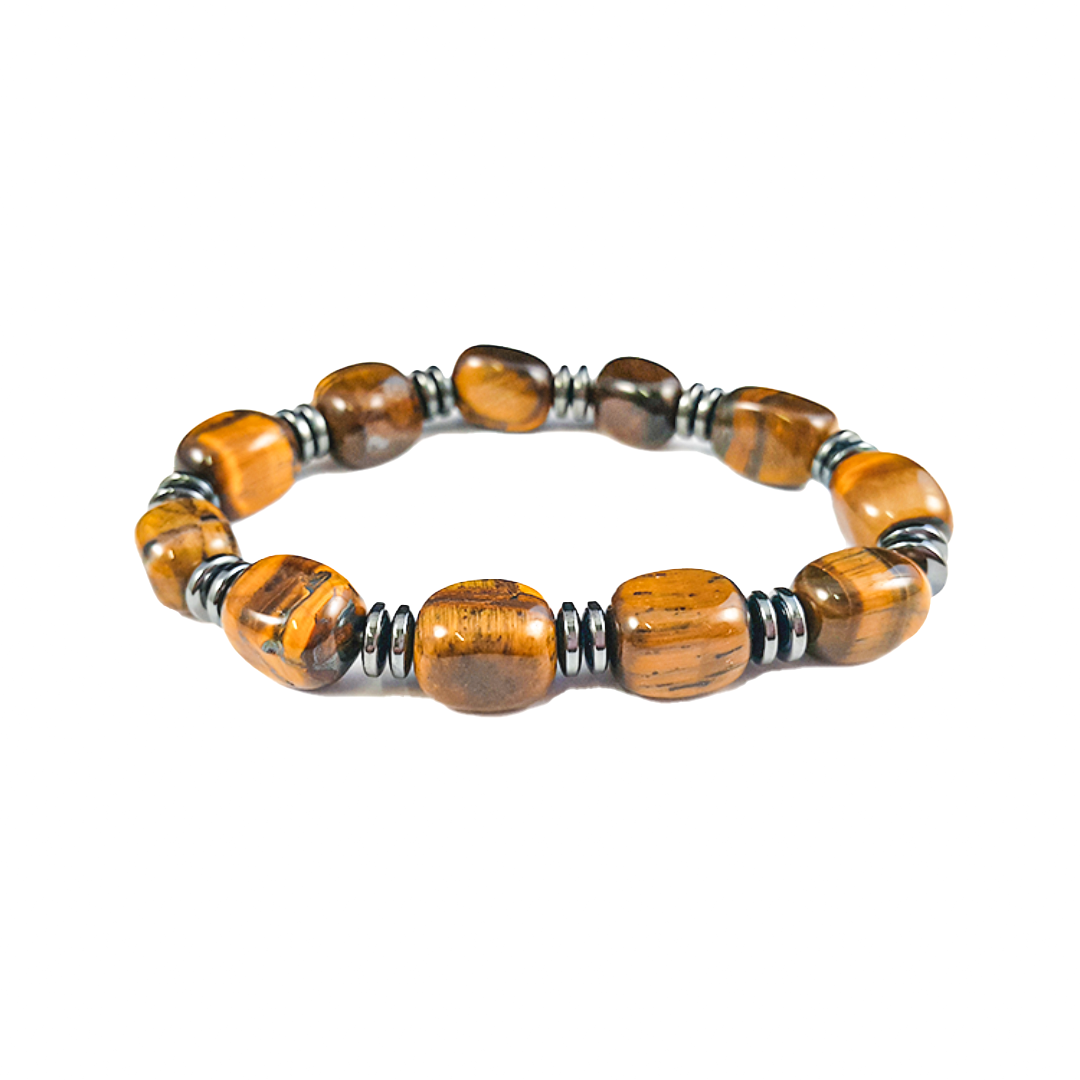 Nugget & Haematite Abacus Bracelet