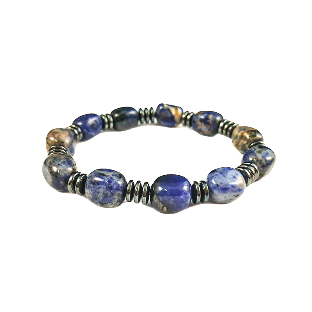 Nugget & Haematite Abacus Bracelet