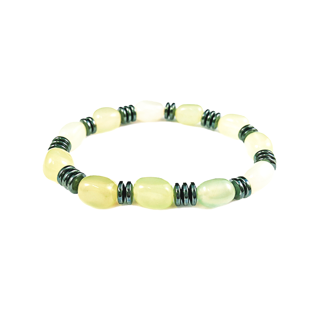 Nugget & Haematite Abacus Bracelet