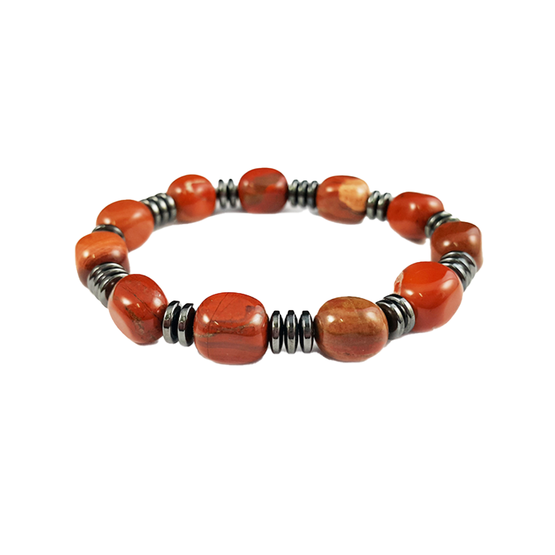Nugget & Haematite Abacus Bracelet