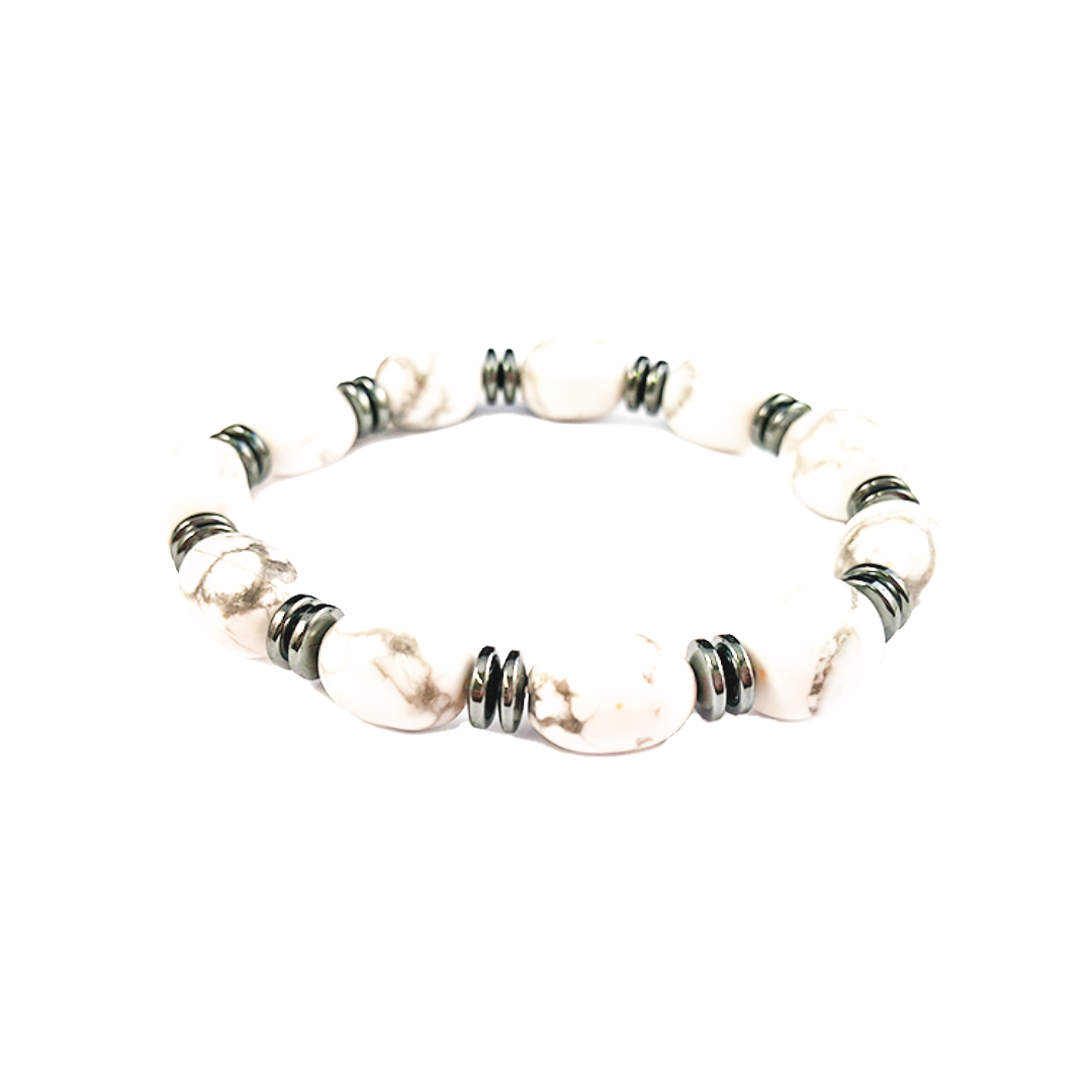 Nugget & Haematite Abacus Bracelet