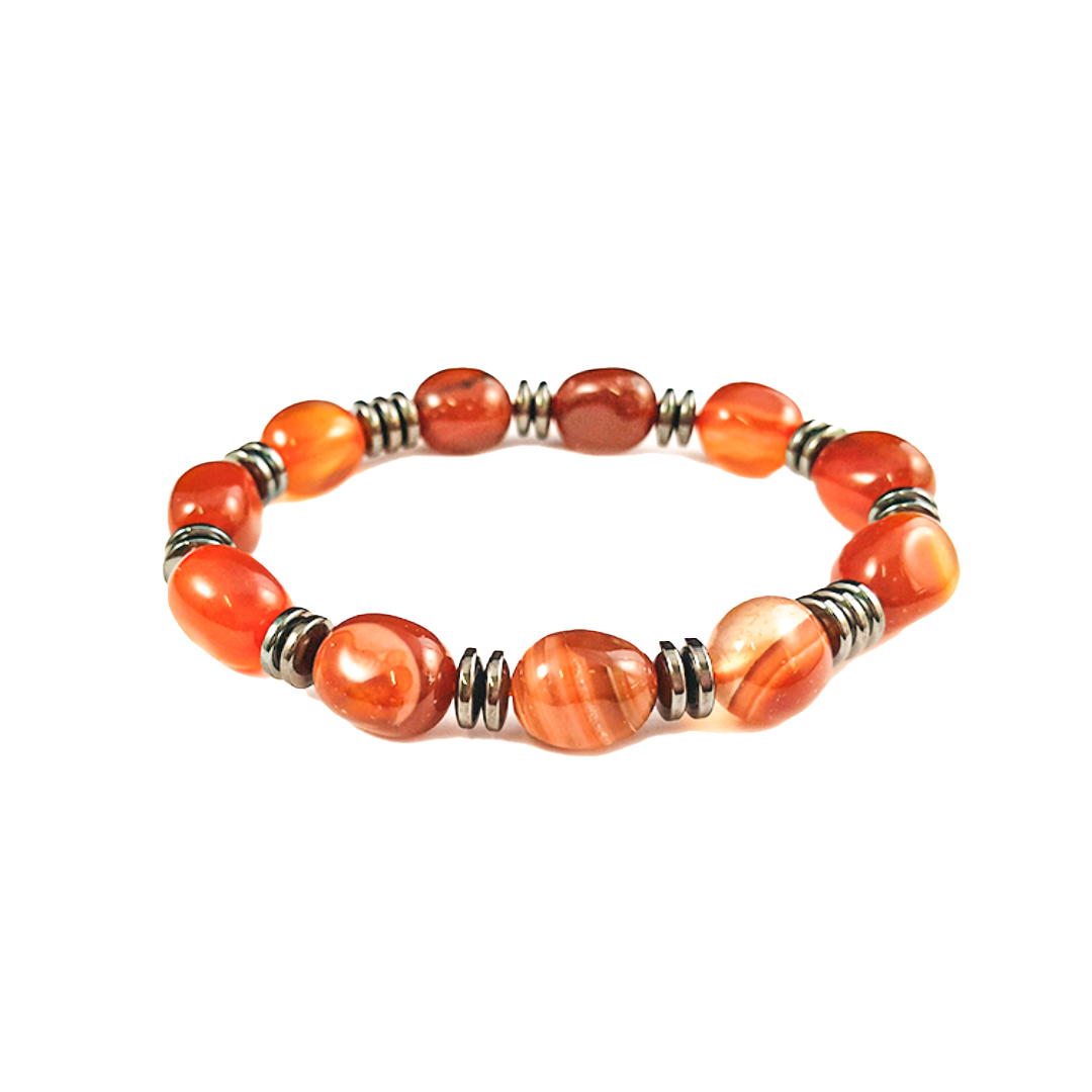 Nugget & Haematite Abacus Bracelet